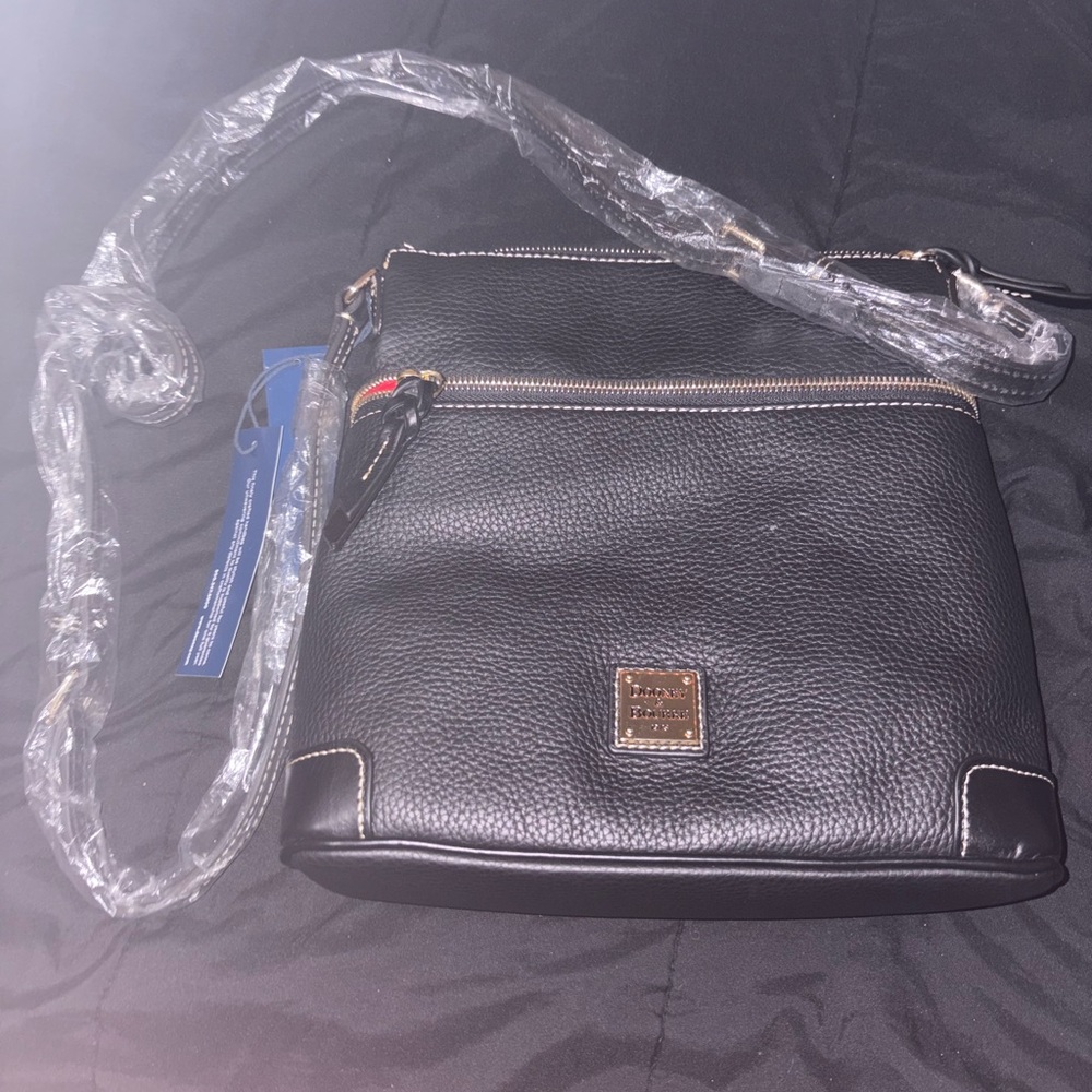 NWT Dooney & Bourke Black Leather Crossbody Bag